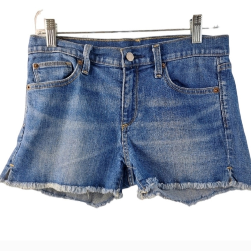 Gap 1969 Women's Denim Distressed Blue Shorts Size 27 - Picture 12 of 13